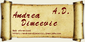 Andrea Dimčević vizit kartica